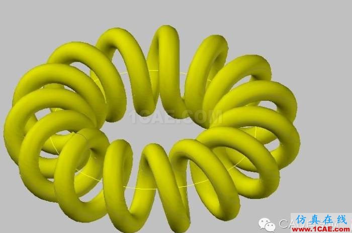 說明: AutoCAD 2008三維教程:環(huán)形彈簧及弧線彈簧的幾種畫法_中國教程網(wǎng) AutoCAD環(huán)形彈簧做法二AutoCAD分析圖片8