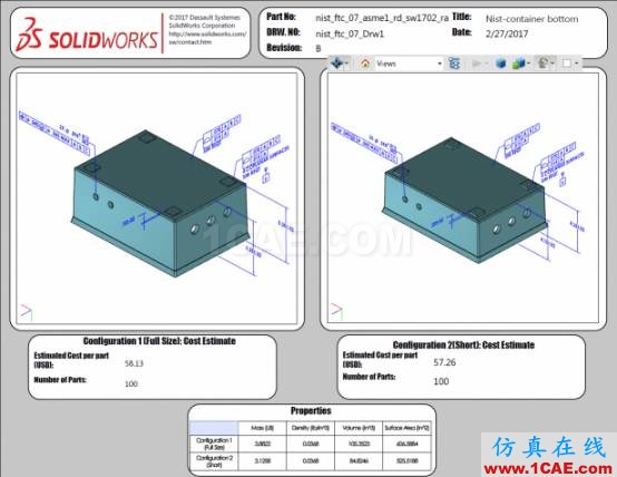 3D PDF樣本：國家標準與技術研究所（NIST）測試裝配體solidworks simulation分析案例圖片10