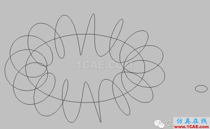 說明: AutoCAD 2008三維教程:環(huán)形彈簧及弧線彈簧的幾種畫法_中國教程網(wǎng) AutoCAD環(huán)形彈簧做法二AutoCAD分析圖片7