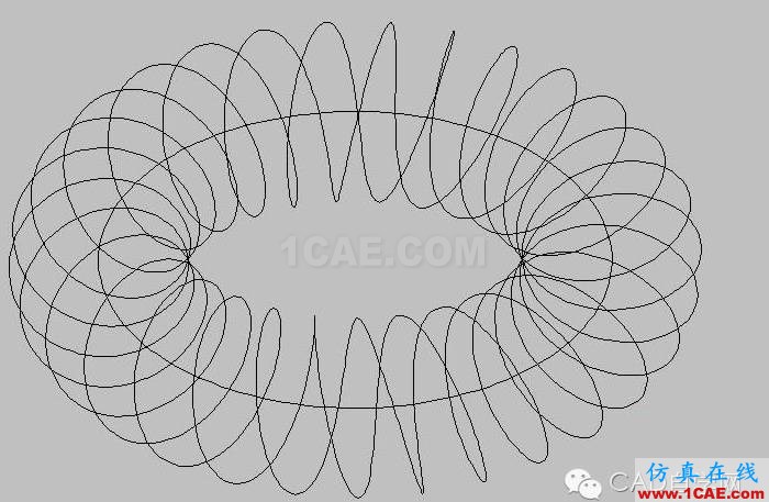 說明: AutoCAD 2008三維教程:環(huán)形彈簧及弧線彈簧的幾種畫法_中國教程網(wǎng) AutoCAD環(huán)形彈簧做法二AutoCAD分析圖片5